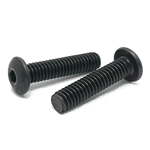 (400 Pieces) 3/8-24x2-1/2" Alloy Button Head Socket Cap Bolts Screws UNF Fine Full Threads Black Oxide