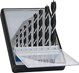 Bosch Professional 2607010533 Set Punte Elicoidali per Legno, Grigio, Set 8 Pezzi, Ø 3-10 mm