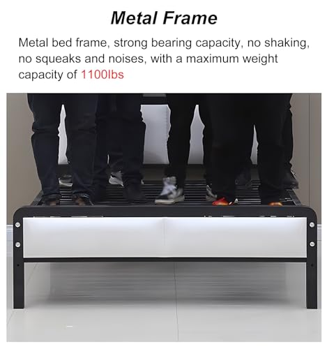 Estrutura De Cama Queen De Metal, Estrutura De Cama De Plataforma Moderna Queen Size, Estrutura De C