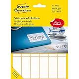 Avery Zweckform 3327 Haushaltsetiketten selbstklebend (50 x 19 mm, 486 Aufkleber auf 27 Bogen, Vielzweck-Etiketten für Haushalt, Schule und Büro zum Beschriften und Kennzeichnen) blanko, weiß