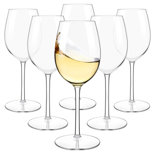 HAHASHOW Tritan-Plastica Bicchiere da Vino Bianco, Set di 6 Divino Calice vino rosso per campeggio festa, Adatto alla Lavastoviglie, 530ml