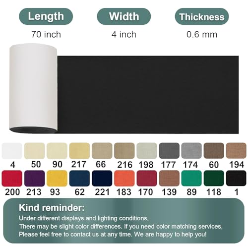 Image of Linen Canvas Repair Tape, 4 x 63 in Black Self-Adhesive Fabric Patch | Repairs boat covers, tents, sofas, awnings, sun shades and outdoor fabric with a durable waterproof adhesive patch.