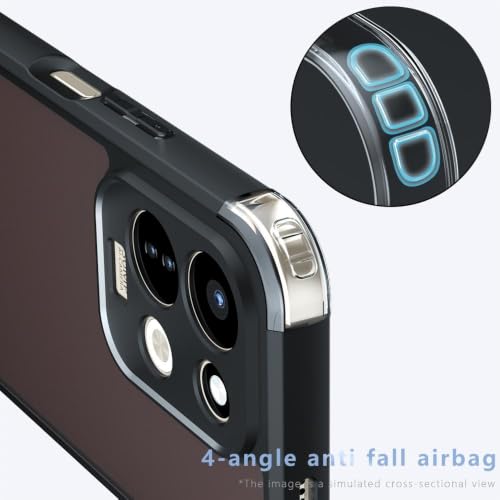 Image of Matte PC+TPU Back Cover Case for Redmi 17 5G, Air Bag Protection, Anti-Fingerprint, Micro Arc Edge, Skin-Friendly Feel, Camera Protection, Black