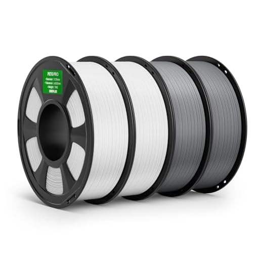 DEEPLEE PETG PRO Filament 1.75mm White and Grey 4KG, 1.75mm PETG 3D Printer Filaments Enhanced Toughness and Weather Resistance, Fit for Most FDM 3D Printers