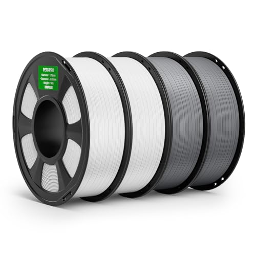 Filament PETG Pro 1.75 mm DEEPLEE pack 4kg blanc gris résistant pour imprimante 3D FDM