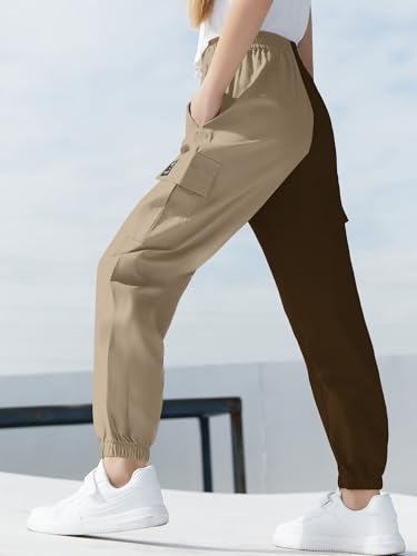 Image of SANGTREE Girls & Womens Drawstring Cargo Jogger Pants,3 Years - Women 3XL