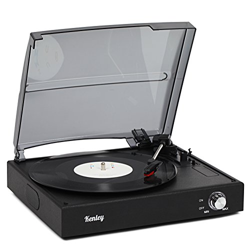 Kenley Tocadiscos Vinilo Vintage Portatil con Altavoces Integrados - 3 Velocidades 33/45/78