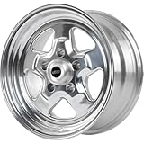 JEGS Sport Star Aluminum Wheel 15� x 7� | 5 x 4.75� Wheel Bolt Pattern Spacing | 0 mm Offset | 4� Backspacing | Polished Finish | 3.27� Center Bore | Includes Center Cap
