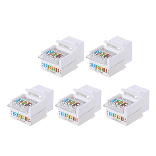 Christol 5 pièces CAT5E UTP Module sans Outil connecteur RJ45 Adaptateur de câble pour AMP