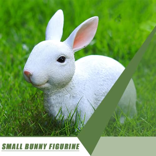Figurine lapin de Pâques délicate en résine blanche haute qualité - 7