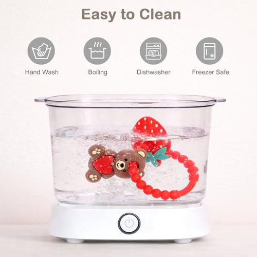 Valentine’s Baby Teething Toys, Teddy Bear & Strawberry Silicone Teether for 3–12 Months, Textured Sensory Chewing Ring for Infants & Toddlers, Baby’s First Valentine’s Day Gift for Boys and Girls - image 7