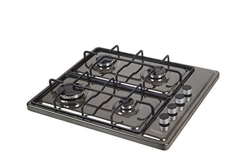 Plaque de cuisson Ravanson K-04BNG table gaz 4 feux pour cuisine noire