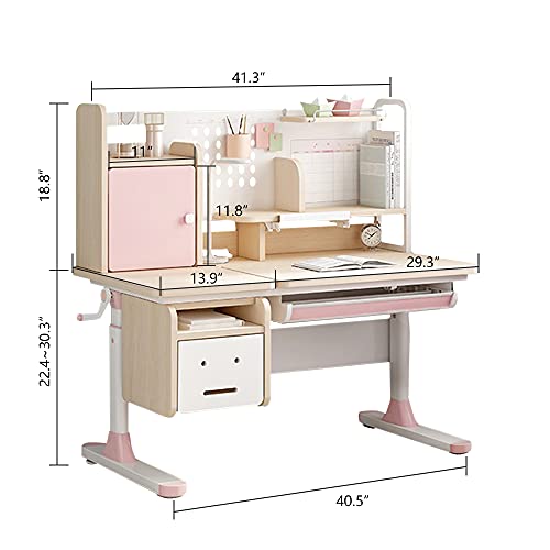 image for FCD Ergonomic Multi Function Wood Adjustable Kids Study Desk Drafting 