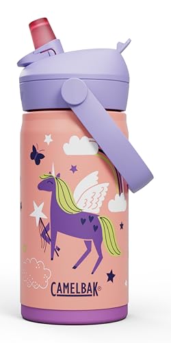 CAMELBAK - Botella infantil Thrive Flip Straw, acero inoxidable con aislamiento, Botella, Uniformes Mágicos, 350 ml