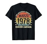 Regalo divertido cumpleaños 43 años vintage para, papá, padre, madre, abuela, abuelo nacido en Marzo 1978, hecho en Marzo 1978 tshirt. Vintage 1978 fabricado nacen en Marzo 1978 43 años de cumpleaños perfecto regalos originales para hombre mujere.
