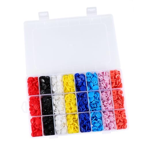 Boutons-pression plastique cœur et étoile : 360 pièces multicolores pour couture DIY
