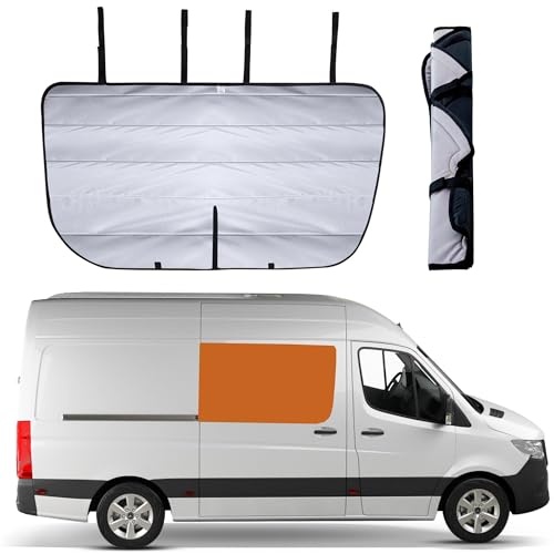 Living in a Bubble Insulated Blackout Sliding Door Window Cover for Mercedes Sprinter Van Year 2007-2026, NCV3 & VS30 (Bare Metal Frame)