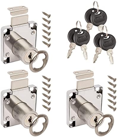 2 Serrature Per Cassetti Con Chiavi - Blocco Sicurezza Per Scrivania, Armadio, Cassetta Postale - Foto 4