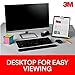 3M Desktop Document Holder Copy Holder, Adjustable Clip Holds Portrait and Landscape Documents for Easy Viewing, Bottom Ledge Has Lip to Keep up to 150 Sheets Securely in Place, Black (DH340MB)