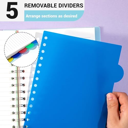 Carnet à spirale de qualité supérieure à couverture rigide bleu format A5