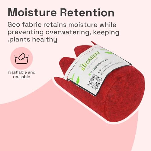 Image of Geo Fabric Grow Bags for Plants 4X5 Inch (Pack of 1) | 400 GSM Heavy Duty UV-Protected Round Maroon Colour Plant Bags for Terrace and Vegetable Gardening | Strong & Reusable|