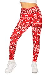 High Waisted Red Reindeer (Red White)