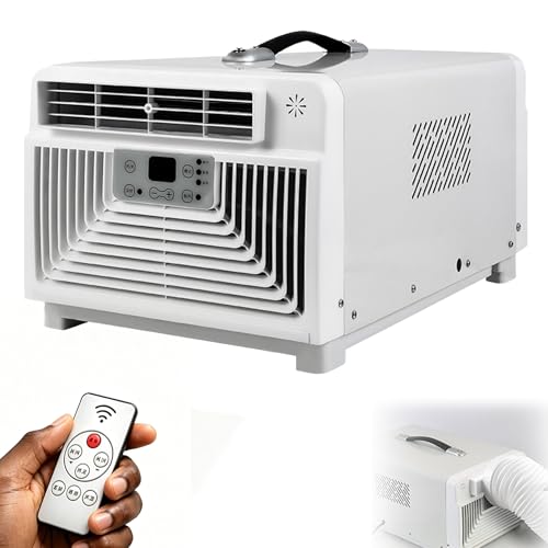 Mini Aire Acondicionado Portátil para Camping y CaraVa-nsa, Compresor de Enfriamiento Rápido 2700 BTU, Aire Acondicionado Pequeño de Viaje 3 en 1 y Bajo Consumo 280W, Modo de Suspensión 45 dB