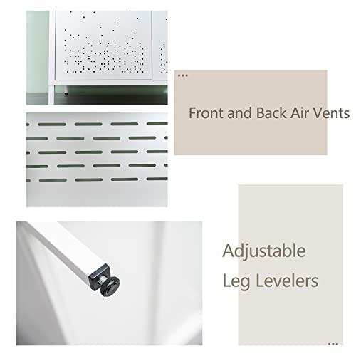 Cjf Storage Cabinet, Metal Wardrobe Armoire Closet With Hanging Rod For Bedroom, Laundry Room(White) #TOP4