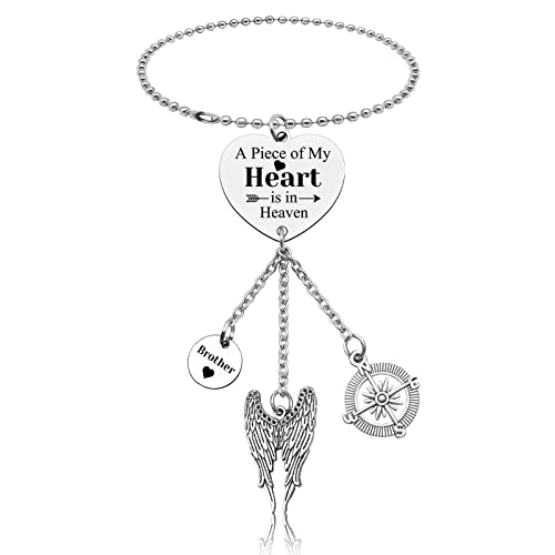 Memorial Gift for Loss of Brother Car Hanging Accessories Sympathy Gift for Loss of Brother in Memory of Brother Gift Car Mirror Accessories Remembrance Gift for Loss of Brother Car Hanging Ornament