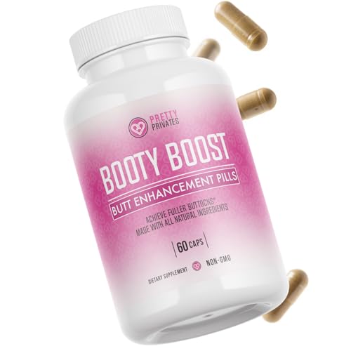 Pretty Privates Butt Enhancer Supplement - Works with Your Body for Curves and Body Confidence - Use with or Without Butt Cream - 60ct