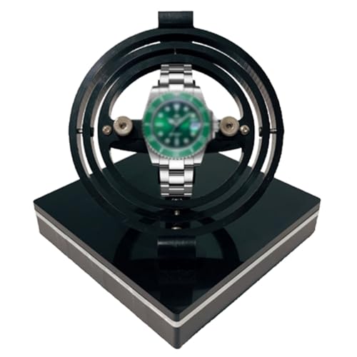 RKXKJ Caja giratoria automática para Relojes, con Mecanismo de Movimiento, Circunferencia de muñeca Ajustable, Temporizador de Apagado y Dispositivo Giratorio para Relojes automáticos y mecánicos.