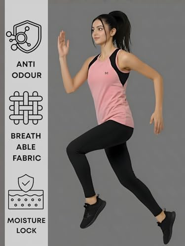 Image of White Moon Women's Gym Tank Top Combo | Pack of 2 Sleeveless Sports T-Shirts for Running, Training & Yoga
