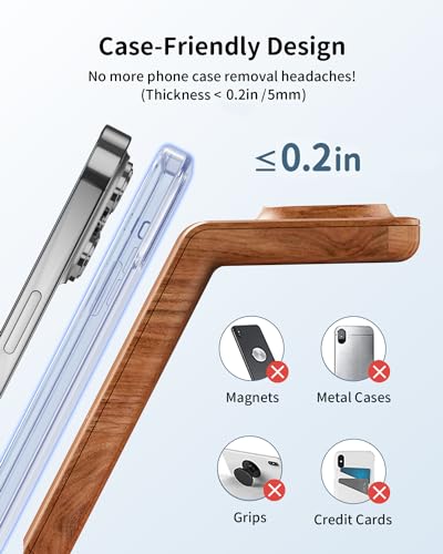 Image of JoyGeek 3 in 1 Charging Station for Apple Devices, Wireless Charger Stand for iPhone 17 /16 /15 /14 /13 /12 /11 /SE /X Pro Max Plus - Apple Watch 11 /10 /9 /Ultra 2 /8 /SE /7 /6 /5 - AirPods Pro 2 /3 /2