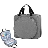 Bolsa organizadora de bordado, portátil con asas dobles, bolsa de almacenamiento cuadrada para proyectos de punto, para estudiantes, artistas, viajeros, profesionales, entusiastas de las manualidades