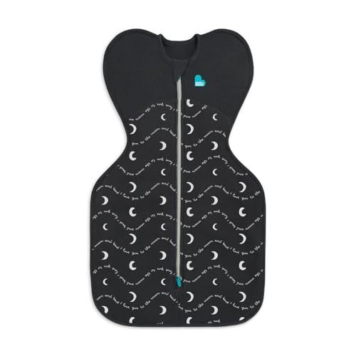 Image of Love to Dream Swaddle UP, Baby Sleep Sack, Self-Soothing, Longer Sleep, Snug Fit Helps Calm Startle Reflex, New Born Essentials for Baby, Suitable for All Seasons, 5-8.5 lbs, Charcoal Moon Back