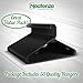 Plastic Hangers 50 Pack Black - Clothes Hangers - Makes The Perfect Coat Hanger and General Space Saving Clothes Hangers for Closet - Percheros Ganchos para Colgar Ropa Hangars