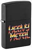 Zippo Sturmfeuerzeug - Heavy Metal, Black Matte, Color Image - Nachfüllbar - Wiederverwendbar - Windfestes Design - Geschenkbox - Made in USA