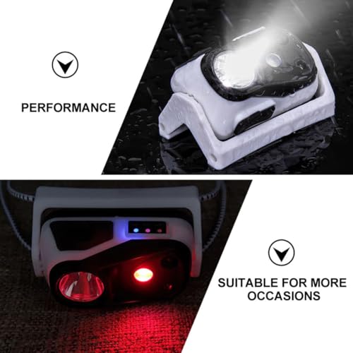 Linterna frontal LED para senderismo y pesca DECHOUS recargable con sensor IPX5 3