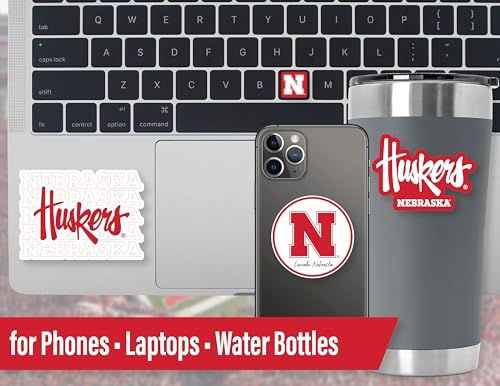 Image of Nebraska Huskers Stickers & Decals for Cornhuskers Car, Laptop, Phone 14 Pc