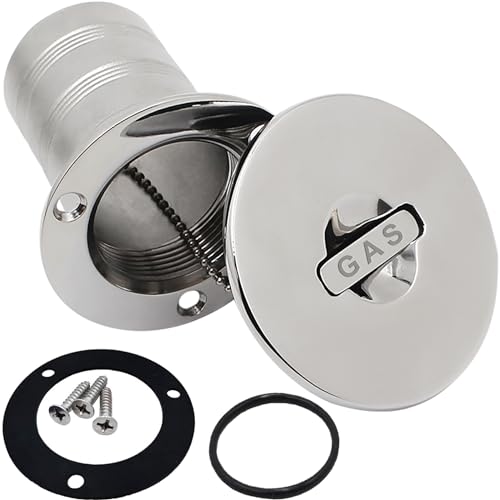 SHENGHUISS Boat Deck Gas Fill/Filler 1-1/2 Inch(38mm) with Keyless B Cap 316 Stainless Steel Boat Deck Hardware for Boat, Yacht, Caravan