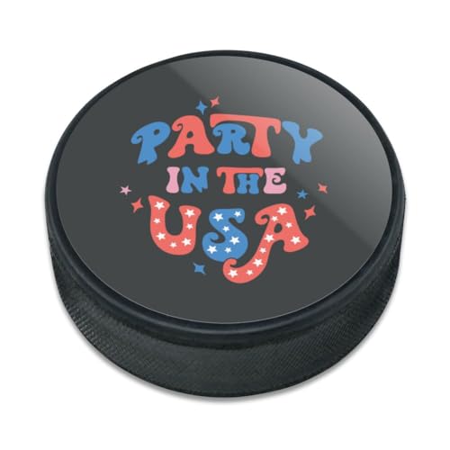 GRAPHICS & MORE Party in the USA Ice Hockey Puck