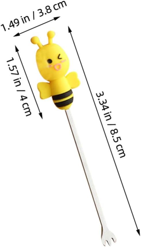 Bee Fruit Fork Set Dessert Picks 7 Pcs with Ceramic Holder