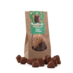 WOW Chocolao! - Kakobestäubte Schokoladentrüffel - 130g (1 x 130g - 14 trüffel) - Schokoladentrüffel (Lebkuchen)