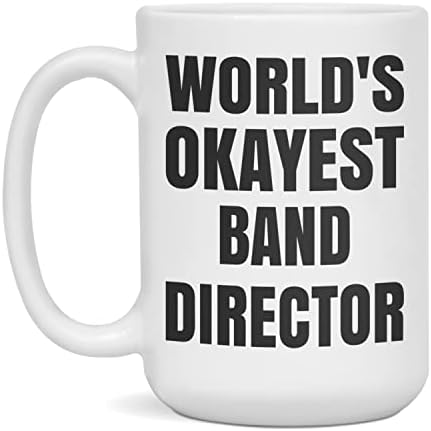 Worlds Okayest Band Director Mug - Okayest Band Director, 15-Ounce White image 4