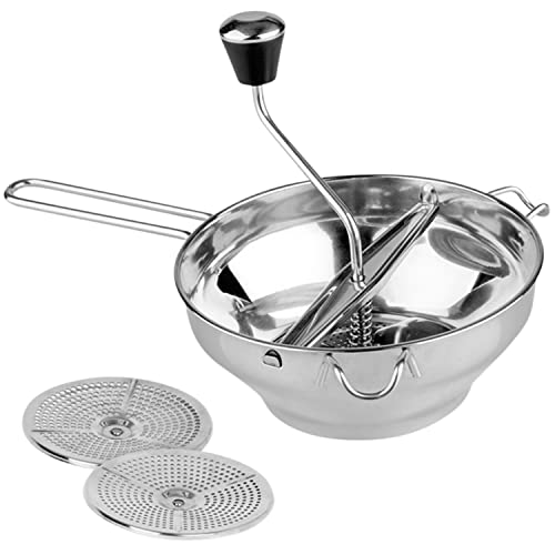 TIENDA EURASIA - Pasapures manual, Pasapures Acero Inoxidable y Manivela, Menaje de Cocina Básico