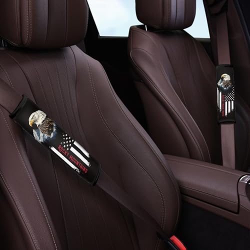 Image of AFPANQZ Eagle 250 Years Car Seat Belt Pads Covers Harness Shoulder Straps Pad Cushion Safety Seatbelt Pillow Cover for Adults Comfortable Driving Adjustable Universal Fit