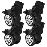 Didiseaon Side Mount Casters 2 Inch Swivel Caster Wheels, 360 Degree Swivel Wheels Replacement Universal for Luggage Suitcase Repair Accessory, 4Pcs