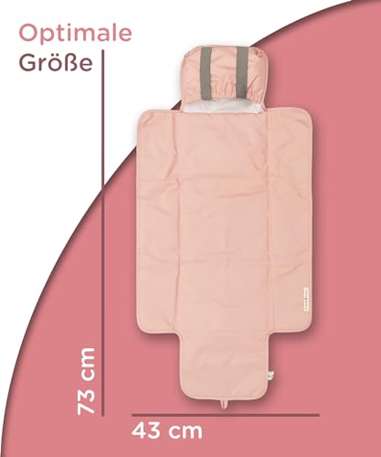 Miniatura 2 de Jubi Cambiador Portátil Bebé Dirty Pink Colchoneta Cambiador De Algodón Orgánico Poliéster Öko-Tex Plegable Y Fácil De Limpiar