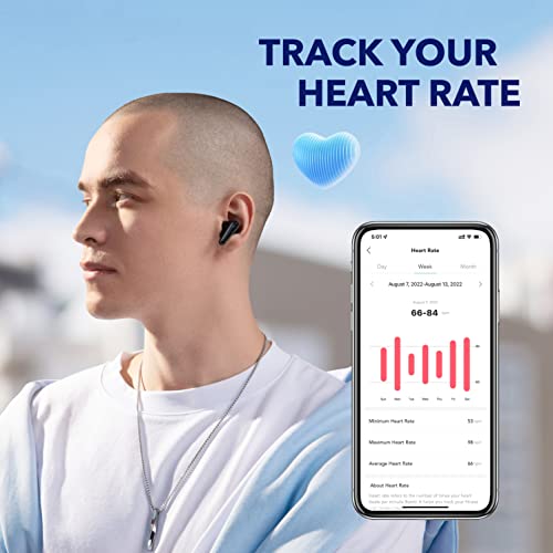 Soundcore By Anker Liberty 4, Noise Cancelling Earbuds, True Wireless Earbuds With Acaa 3.0, Dual Dynamic Drivers For Hi-Res Premium Sound, Spatial Audio With Dual Modes, All-New Heart Rate Sensor #TOP6