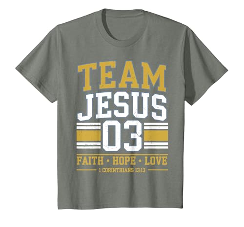 Team Jesus 03 Christian Good Youth Boy God Brother Toddler T-Shirt, Youth, Olive Heather, 2T